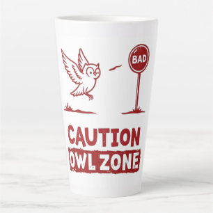 Caution Owl Zone – Fun Owl Mug Design