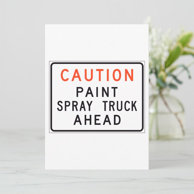 Caution Paint Spray Truck Ahead Invitation (Creator Uploaded)