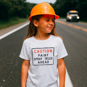 Caution Paint Spray Truck Ahead T-Shirt