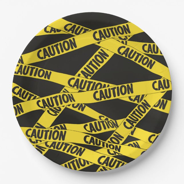 Caution Paper Plate (Front)