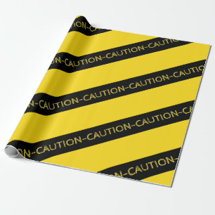 Caution Party Decor Wrapping Paper