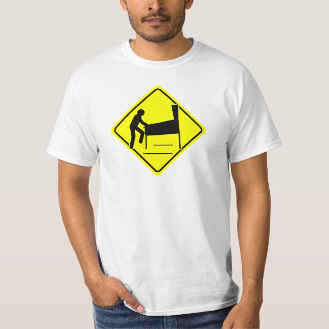 CAUTION - Pinball Wizard Player XING funny arcade T-Shirt (Front)
