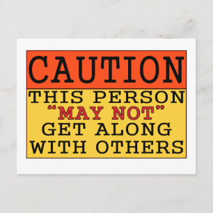 Caution Postcard
