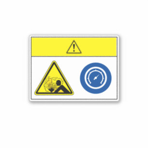 Caution/Pressurised Device Label