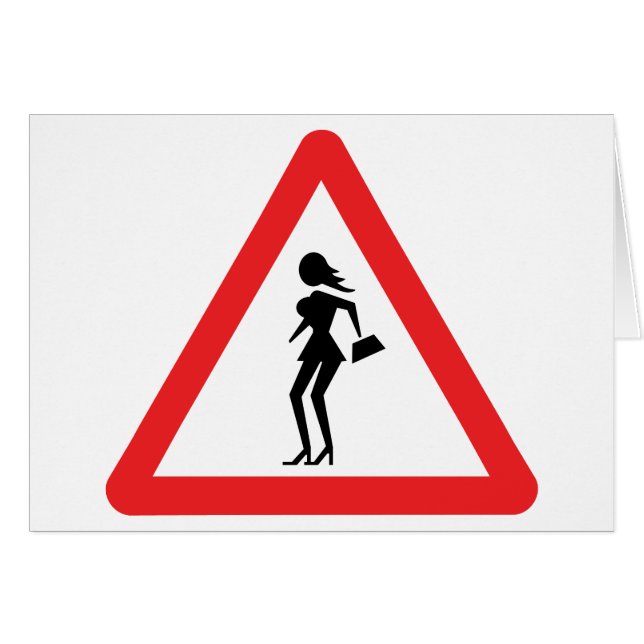 Caution Prostitute (Attenzione Prostitute) Card (Front Horizontal)