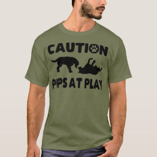 Caution Pups At Play Gay Bear LGBT Gay Pride T-Shirt