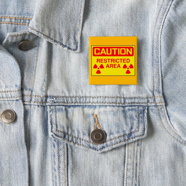 Caution Restricted Area Radiation Hazard Warning 15 Cm Square Badge (Creator Uploaded)