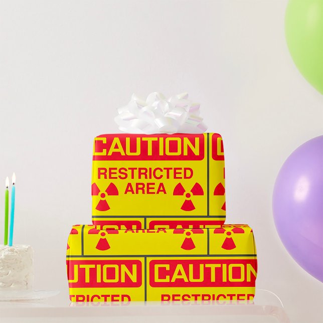 Caution Restricted Area Radiation Hazard Warning Wrapping Paper (Creator Uploaded)