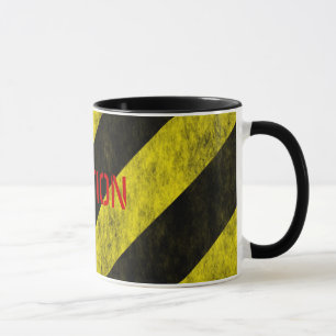 CAUTION Safety Stripe Tape Mug