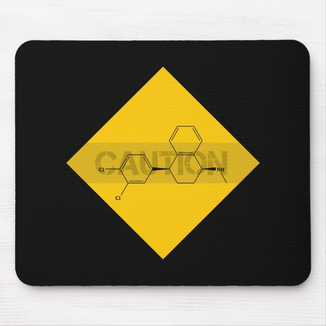 Caution: Sertraline Mouse Pad (Front)