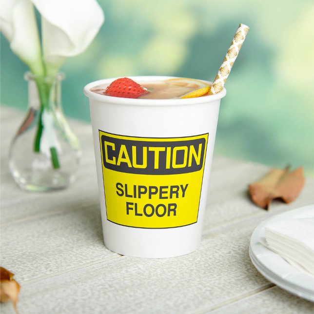 Caution Slipper Floor Sign Paper Cups (Creator Uploaded)