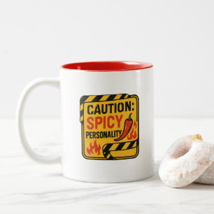 Caution: Spicy Personality Fiery Coffee Mug