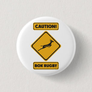 Caution - SpringBoks Crossing 3 Cm Round Badge