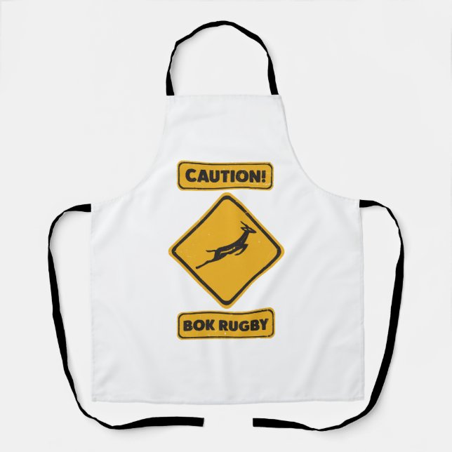 Caution - SpringBoks Crossing Apron (Front)