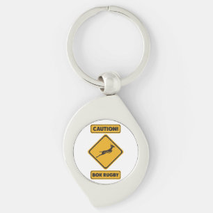 Caution - SpringBoks Crossing Key Ring