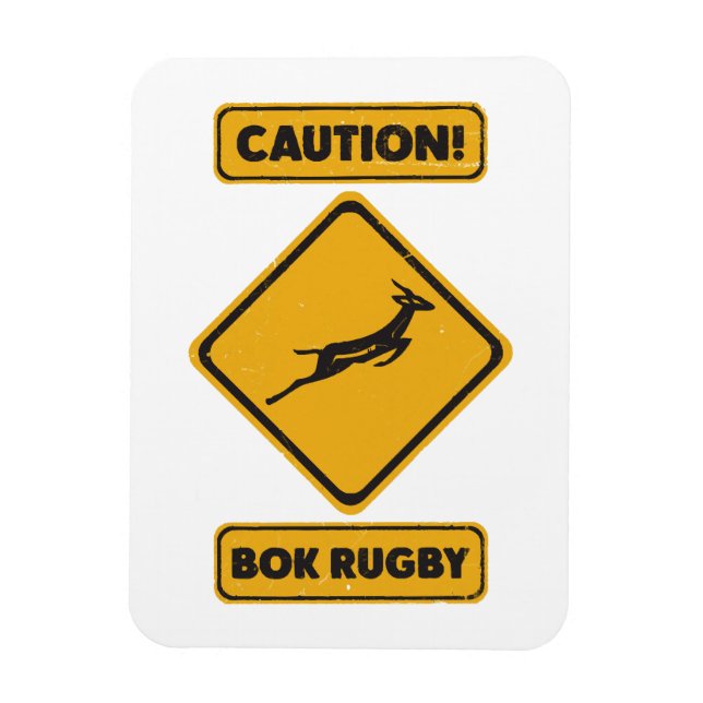 Caution - SpringBoks Crossing Magnet (Vertical)
