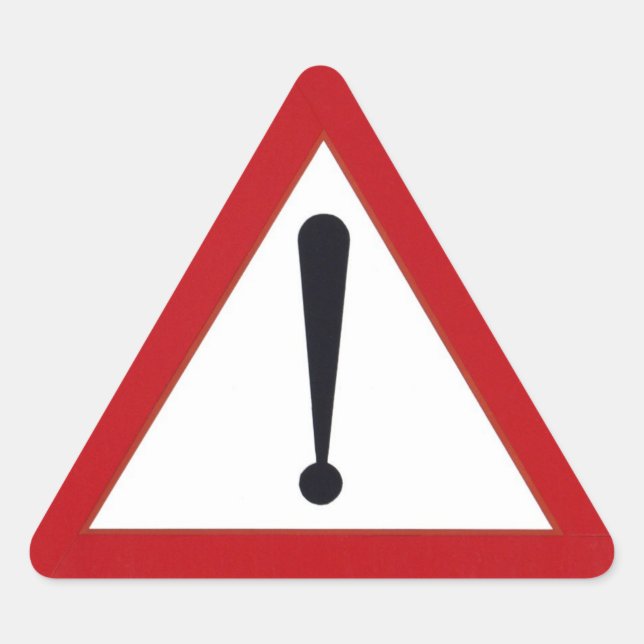 Caution Sticker! Triangle Sticker (Front)