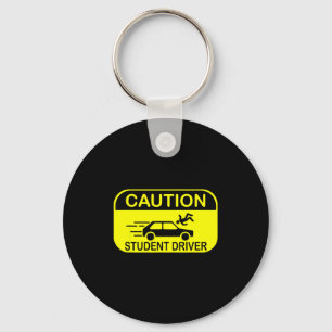 Caution Student Driver Funny  Key Ring