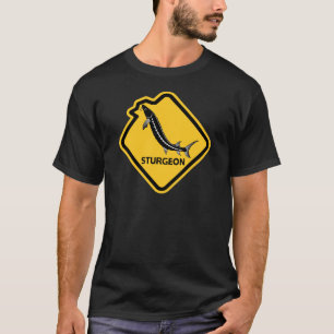 Caution Sturgeon Leaping T-Shirt