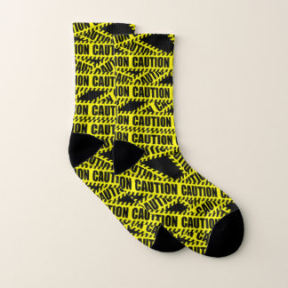 Caution tape design socks