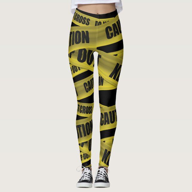 Caution Tape Leggings (Front)