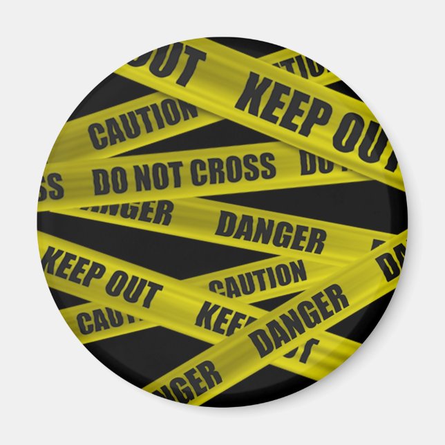 Caution Tape Magnet (Front)
