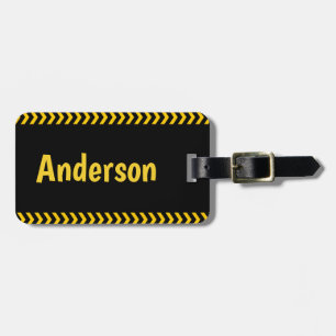 Caution Tape Pattern Travel Tag