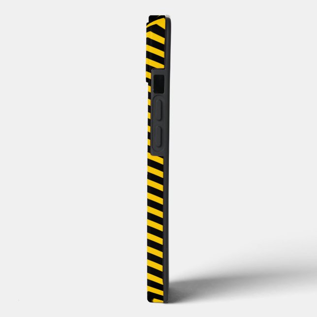Caution Tape Pattern with Name Case-Mate iPhone Case (Back / Left)