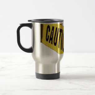 caution travel mug