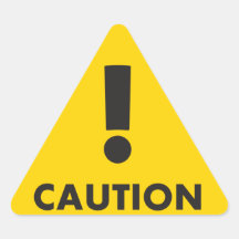 Caution Triangle - Black Yellow Visibility Hazard