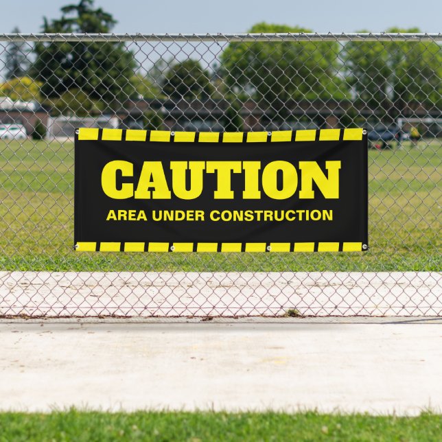 Caution Under Construction Banner (Insitu)