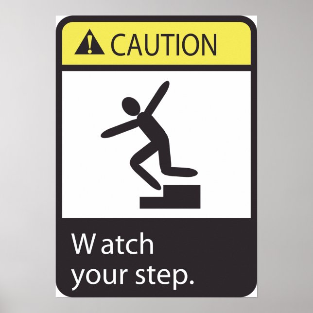 Caution Watch Your Step Poster (Front)