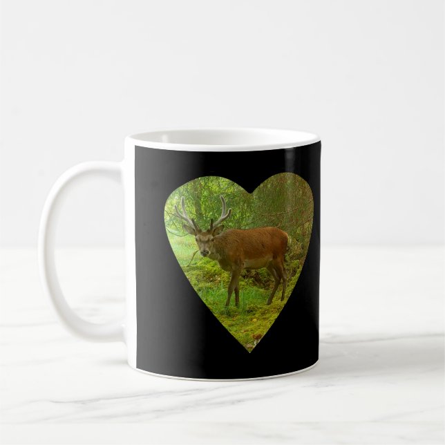 Cautious Red Deer Stag Mug (Left)