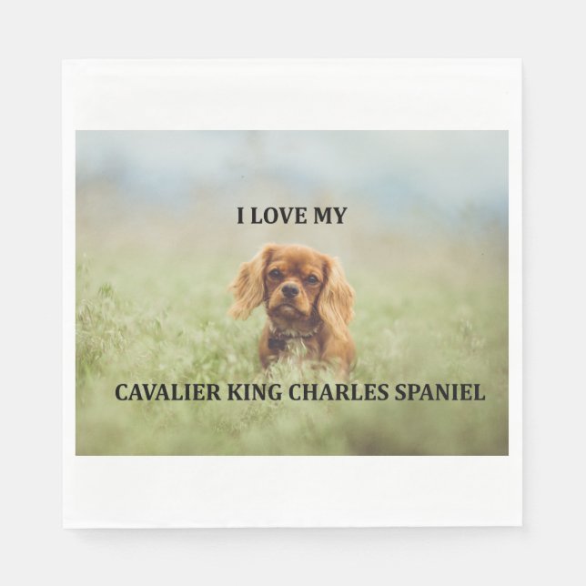 cav ruby love w pic napkin (Front)