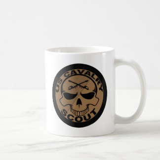 Cav Scout Skull Black and Gold Coffee Mug