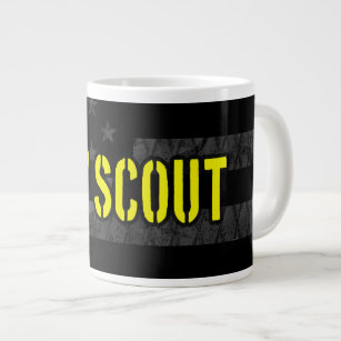 Cav Scout Subdued American Flag Large Coffee Mug
