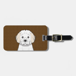 Cavachon Dog Cartoon Paws Luggage Tag