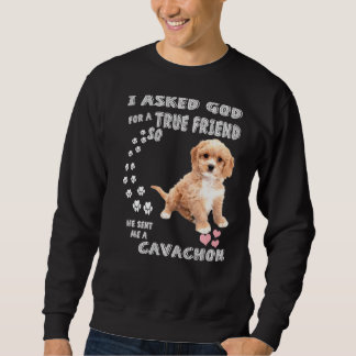 Cavachon Dog Print Bichon King Charles Mum Dad Cut Sweatshirt