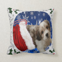 Cavachon Pillow, Christmas Dog