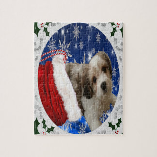 Cavachon Puzzle, Christmas Dog Jigsaw Puzzle