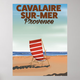 Cavalaire-sur-Mer Provence beach travel poster