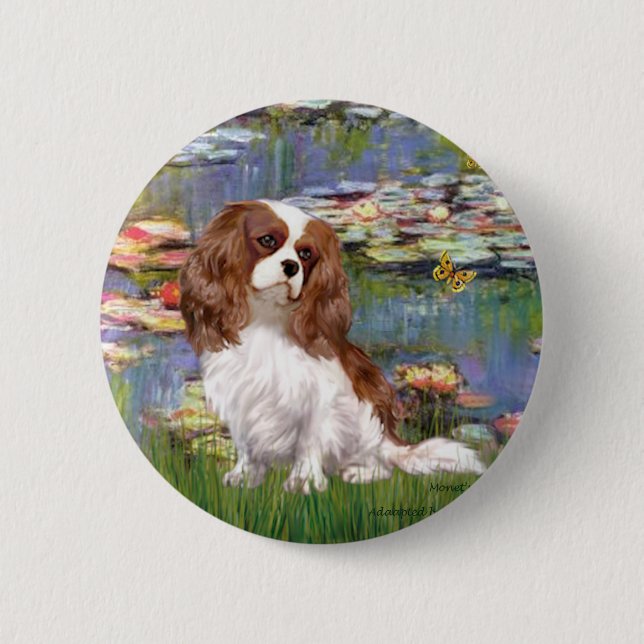 Cavalier 2 (bl) - Lilies 2 6 Cm Round Badge (Front)