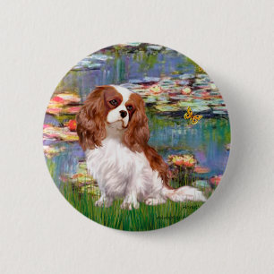 Cavalier 2 (bl) - Lilies 2 6 Cm Round Badge