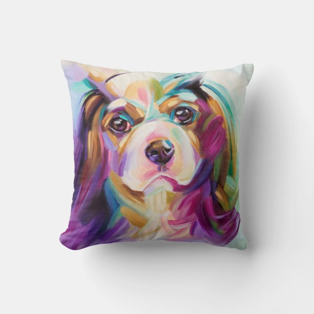 Cavalier Art pillow - turquoise back (Front)