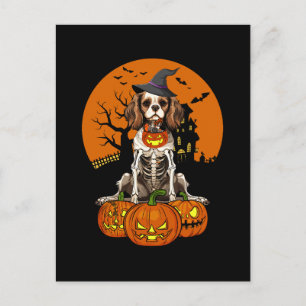 Cavalier Charles Spaniel Dog Halloween Holiday Postcard