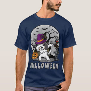 Cavalier Dabbing Witch Pumpkin Funny Dog Halloween T-Shirt