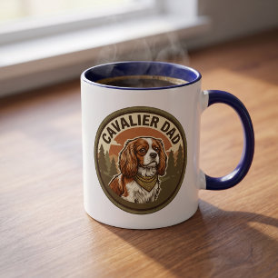 Cavalier Dad Coffee Mug King Charles Dog Gift