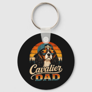 Cavalier Dad Vintage Cavalier King Charles Spaniel Key Ring