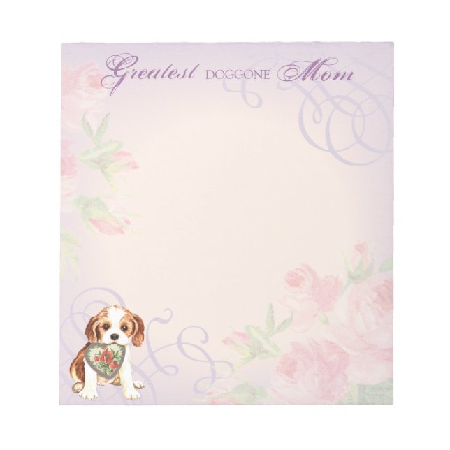 Cavalier Heart Mom Notepad (Front)