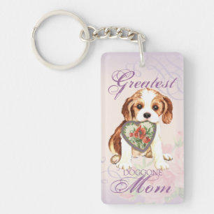 Cavalier Heart Mum Key Ring